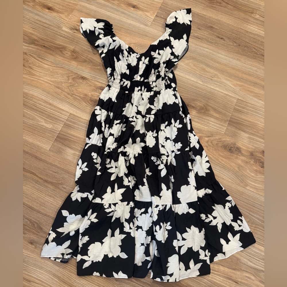 Rachel Zoe Black and White Floral Dress